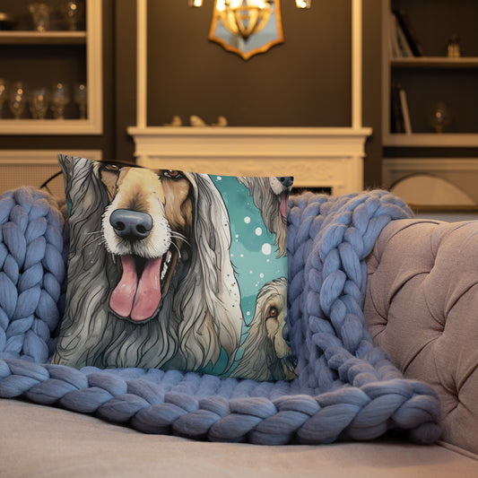 Afghan Hound Colorful Pillow Basic