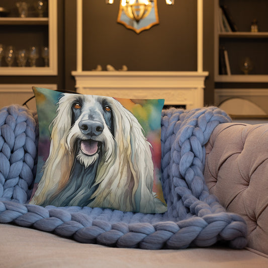 Afghan Hound Colorful Pillow Basic