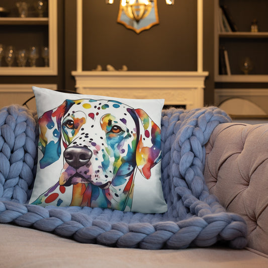 Dalmatian Colorful Pillow Basic