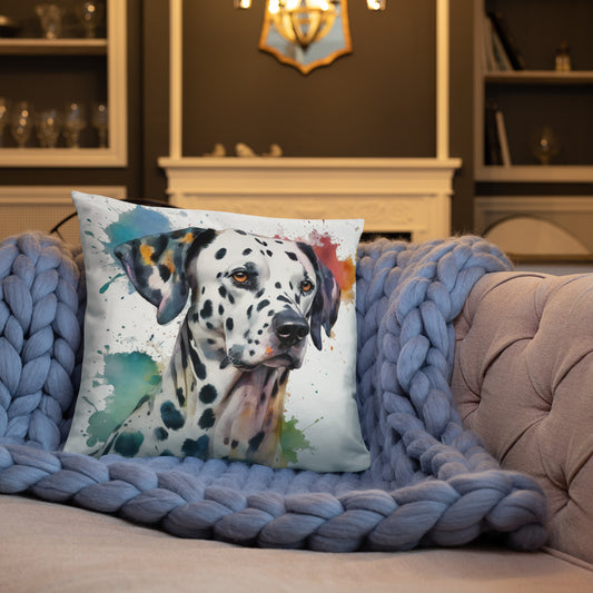 Dalmatian Colorful Pillow Basic