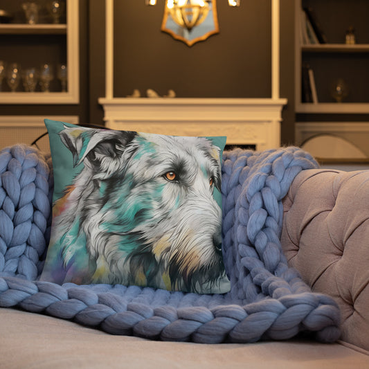 Irish Wolfhound Colorful Pillow Basic