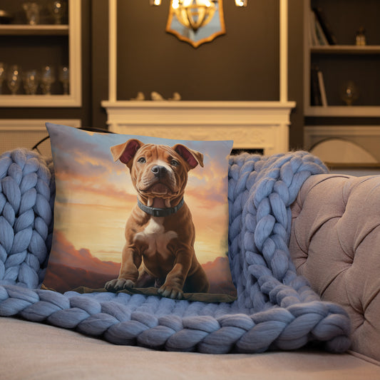 American Pit Bull Terrier Puppy Series Pillow Basic
