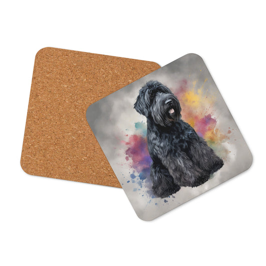 Black Russian Terrier - Cork-back coaster