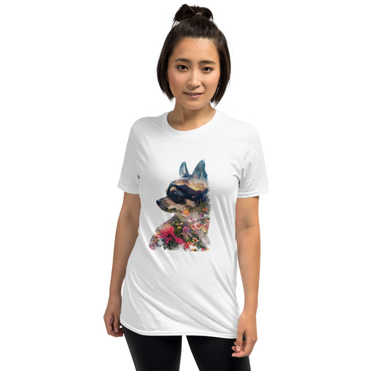 Chihuahua Double-Exposure Wildflowers T-Shirt