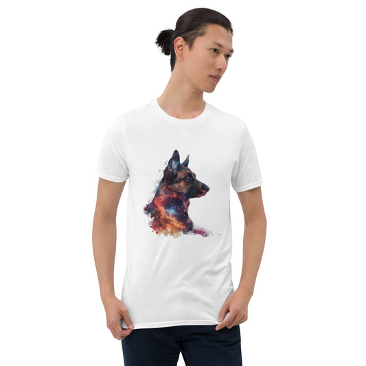 German Shepherd Double-Exposure Galaxy T-Shirt