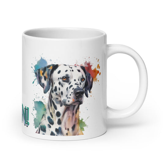 Dalmatian - I Love My White glossy mug