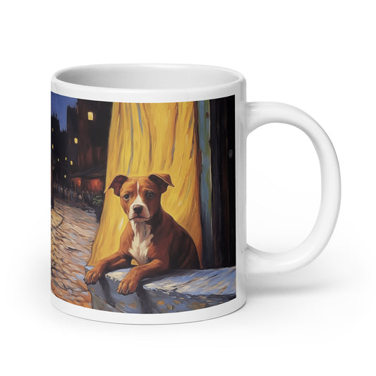 American Pit Bull Terrier Café Van Gogh Mug