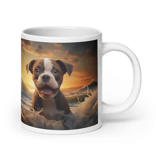 American Pit Bull Terrier Ride the Wave Mug