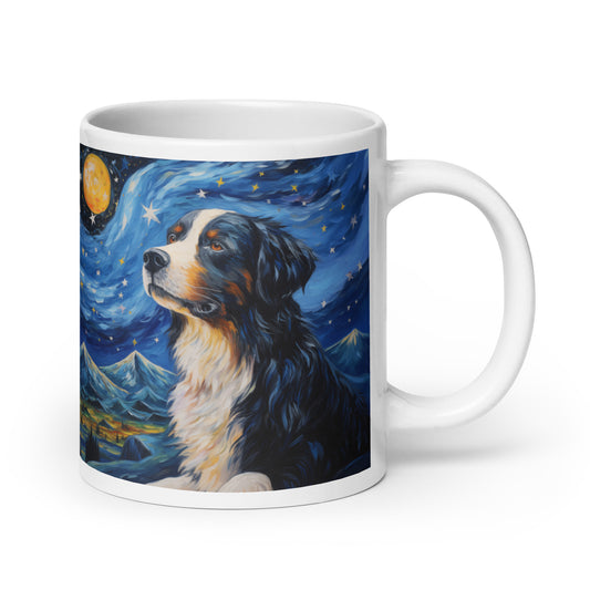 Bernese Mountain Dog A Starry Night Mug