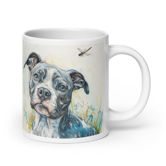 American Pit Bull Terrier Dragonfly Mug