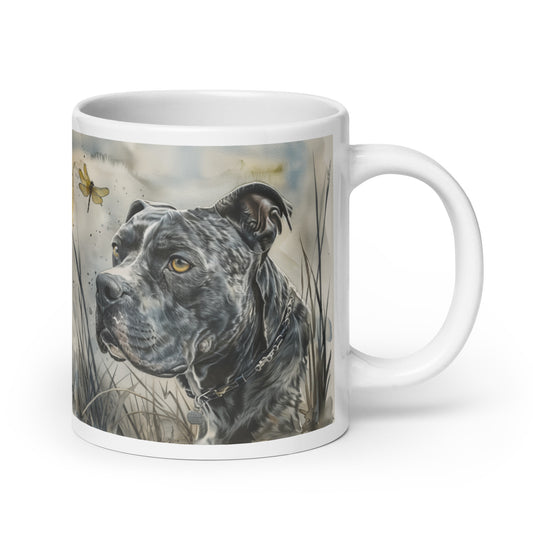 American Pit Bull Terrier Dragonfly Mug