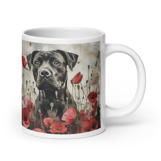 American Pit Bull Terrier Pretty Poppies Mug