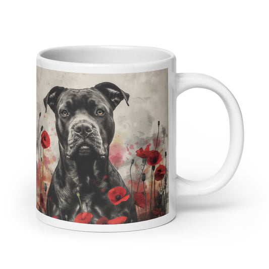 American Pit Bull Terrier Pretty Poppies Mug