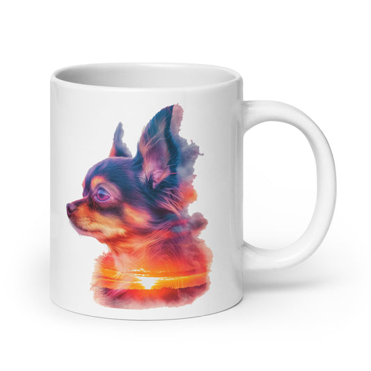 Chihuahua Double Exposure Sunset Mug