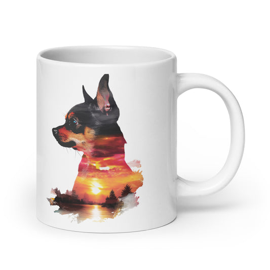 Chihuahua Double Exposure Sunset Mug