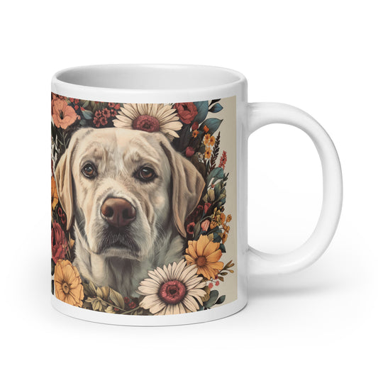 Labrador Retriever Boho Floral Mug
