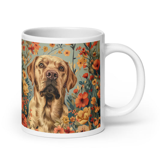Labrador Retriever Boho Floral Mug