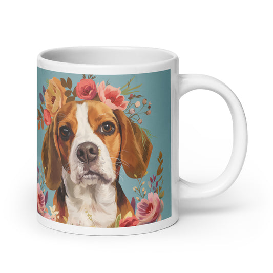 Beagle Boho Floral Mug