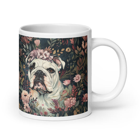 Bulldog Boho Floral Mug