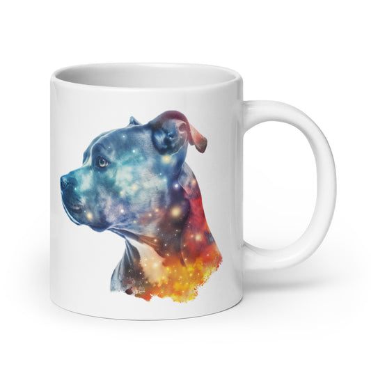 American Pit Bull Terrier Double-Exposure Galaxy Mug