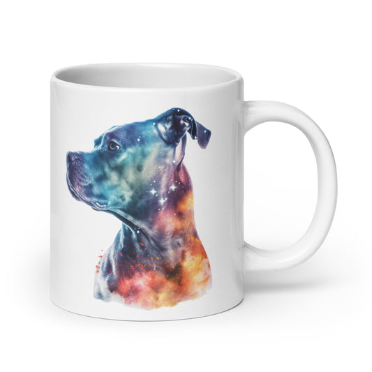 American Pit Bull Terrier Double-Exposure Galaxy Mug